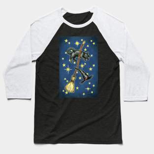 Everyday Witch Tarot - Witchy Cat Card Back Baseball T-Shirt